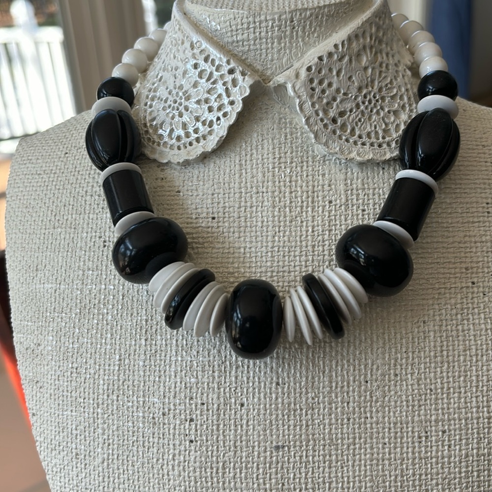 Vintage Black & White Necklace